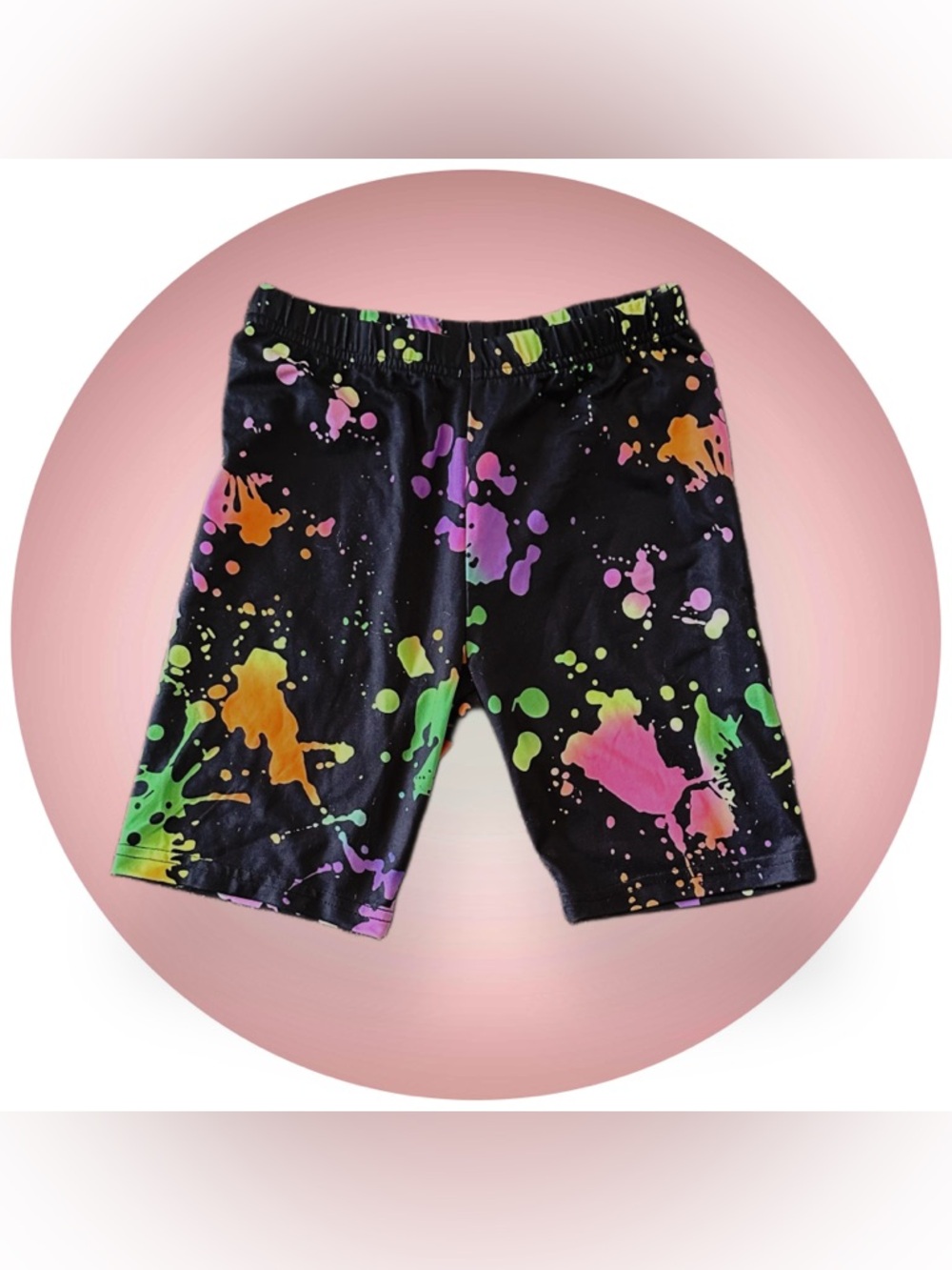 SHEIN Paint Splat Shorts Girls 8